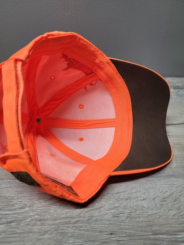 Dri Duck Hunting Ball Cap Wildlife Series Deer Running Orange Adult Adjustable - Picture 8 of 8