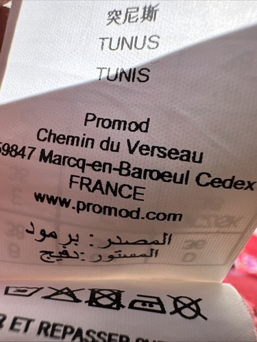 Promod französisches Sommerkleid Größe 10 UK rot Blumenmuster bezaubernd - Bild 9 von 9