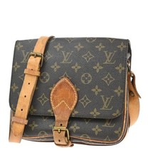 LOUIS VUITTON Cartouchiere MM Shoulder Bag Monogram Leather Brown M51253 33KP008