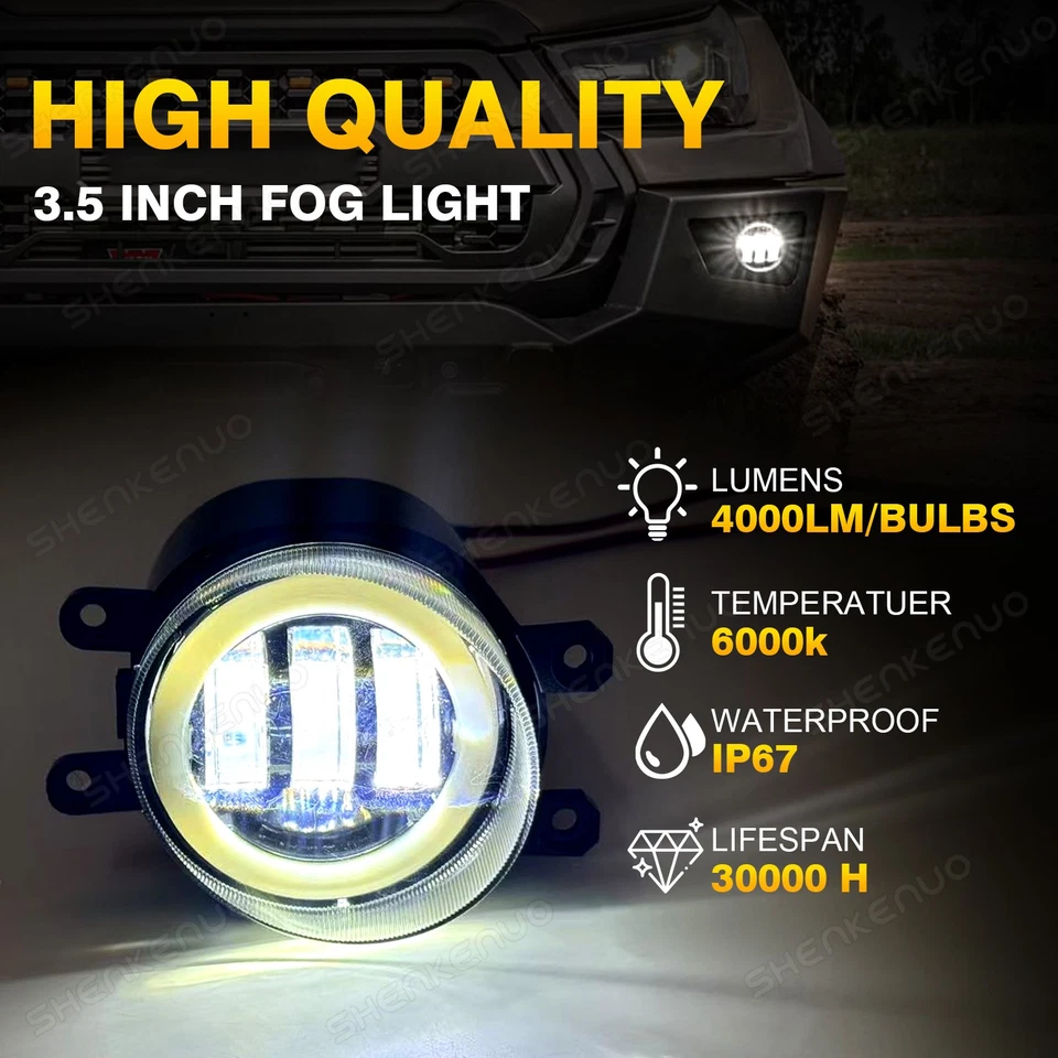 Lámpara antiniebla LED de conducción 2 piezas para 2014 2015 2016 Scion tC y 2006 Scion xA Foto 2 de 4