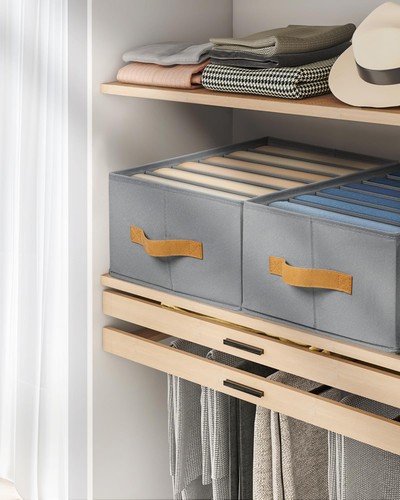 Wardrobe Clothes Organizer - Foldable Drawer Organizers for Clothing, Fabric ... - Bild 7 von 7