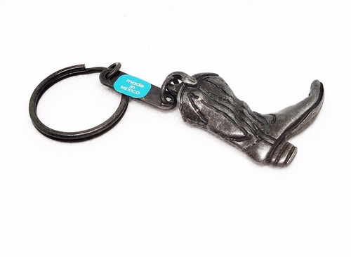 JRs Western Cowboy Boots Style Metal Keychain - Picture 2 of 2