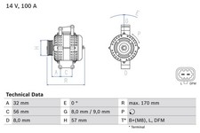 FITS OPEL ASTRA G SALOON 2.2 16V ALTERNATOR 0 986 044 010 BOSCH