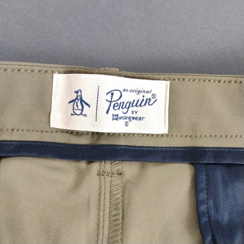 Original Penguin Slim Fit Pants Men's Size 38 X32 GREEN Strech Pants Golf - Picture 3 of 15