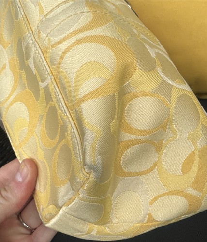 Vintage Y2K Coach Butter Yellow Optic C Mini Soho Hobo Bag M04K- 6561 EUC - Picture 9 of 17