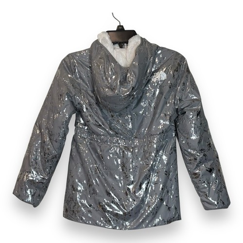NEW The North Face Girls Reversible Mossbud Parka XS Tags $150 Grey Natural - Picture 2 of 13