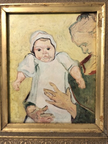 Van Gogh “Madame Roulin and Baby” 15”x13” Ornate Gold Gilt Wood Framed Art Print - Picture 8 of 20