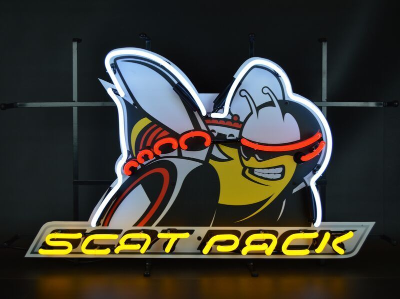 Dodge Challenger R/T Scat Pack Neon Sign - Chrysler - Mopar Dodge Challenger R/T Scat Pack Neon Sign - Chrysler - Mopar