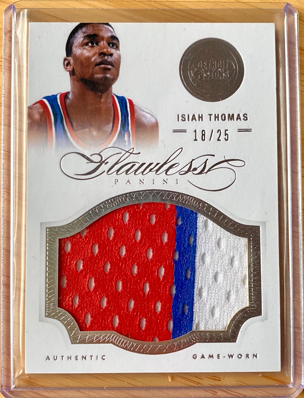 Isiah Thomas 2012 Flawless Patch Patches /25 Three Color Iconic Set! SSP Panini