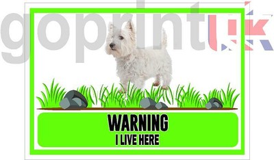 10/" x 8/" WEST HIGHLAND AND SCOTTISH TERRIER WESTIE SCOTTIE METAL PLAQUE SIGN 078