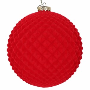 Vickerman 6 Silver Flocked Wave Ball Ornament 2 per Bag Vickerman 6 Silver Flocked Wave Ball Ornament 2 per Bag