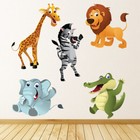 Jungle Animals Childrens Wall Sticker Set WS-41435