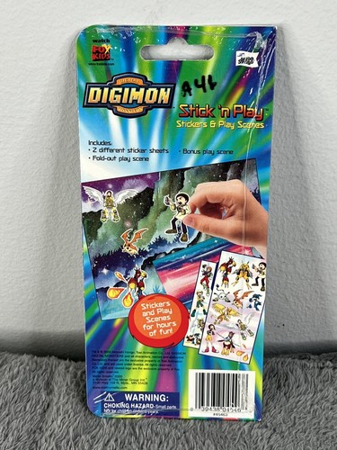 Digimon Digital Monsters Stick N Play Pack Neu in Verpackung Aufkleber 2000 - Bild 6 von 9