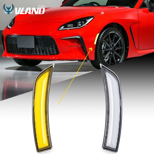 VLAND White LED Side Marker Lights For 2021-2024 Toyota GR86 Subaru BRZ ZN8 ZD8 - Picture 1 of 13
