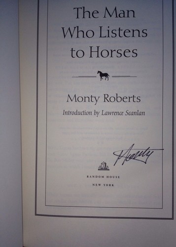 The Man Who Listens to Horses by Monty Roberts ~ Signed Edt HCDJ Horse Whisperer - Picture 2 of 2
