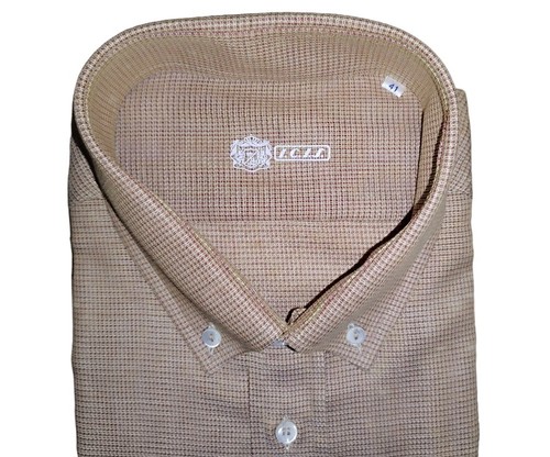 Camicia Uomo Manica Lunga Real Vintage Collo Piccolo Nido d'Ape Button Down Hi Q - Picture 25 of 29