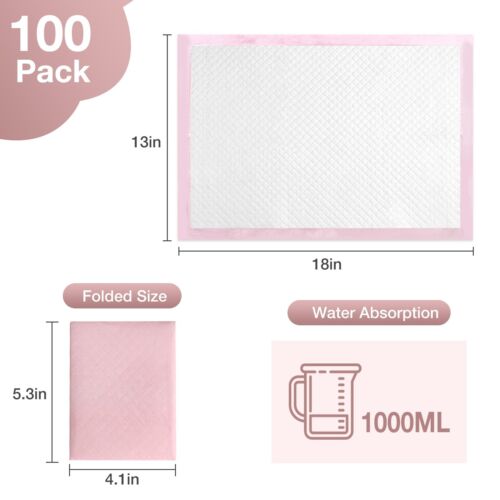 Baby Nursing PadDisposable Changing Pads 100 Disposable Baby Underpads 13 x 18in - Picture 7 of 7