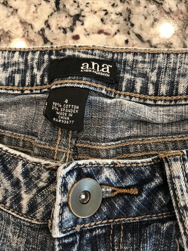 A.N.A. Acid Wash Skinny Jeans size 4 Low Rise (27x31) A New Approach - Picture 6 of 7