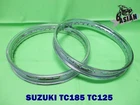SUZUKI TC185 TC125  Front & Rear Chrome Steel Wheel Rim   **as1921**
