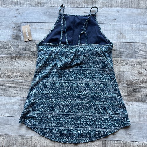 Patagonia Alpine Valley Tank Womens Small Blue Pattern Built in Bra New - Picture 9 of 15