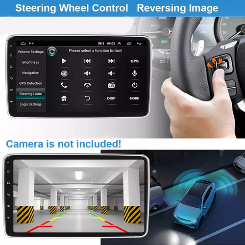 10.1" Android 13 Rotatable Car Stereo Radio GPS Touch Screen 4+64GB Double 2DIN - Picture 9 of 11