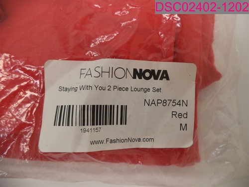 Fashion Nova Women's Staying With You 2 Piece Lounge Set Red Medium NAP8754N - Picture 11 of 11