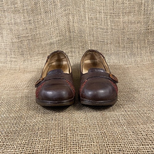 Dansko clog Loafers Pam Brown tweed Leather Wedge Slip On women's sz 6.5-7 Eu 37 - Picture 7 of 10