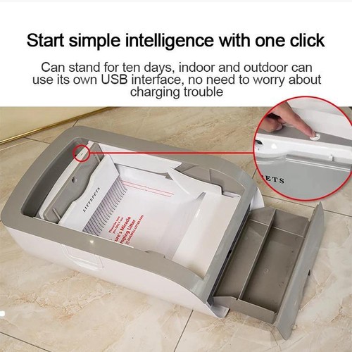 Auto Katzentoilette halbgeschlossen Katzentoilette automatische Reinigung Smart Anti-Pinch - Bild 19 von 26