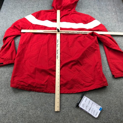 Wisconsin Badgers Jacket Mens XL Red Windbreaker Full Zip Hooded Adidas * - Picture 11 of 13