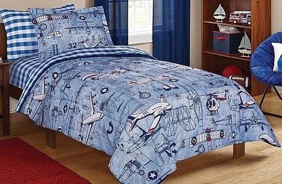 Aviator Boys Bed In A Bag Full Size Bedding Set 4 Piece Comforter Sheets 2daysh 81806418350 Ebay