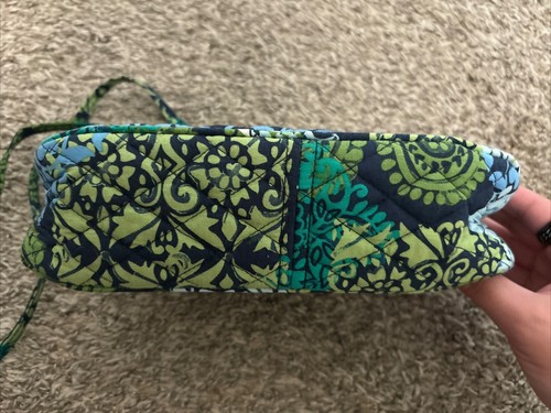 Vera Bradley mehrfarbige Mini-Geldbörse grün und marineblau - Bild 4 von 7