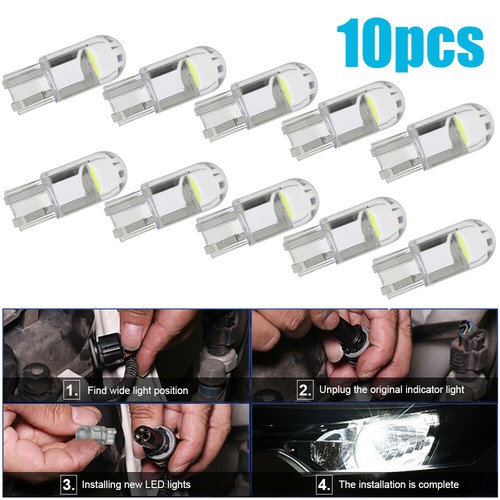 10x Accessories LED T10 194 168 W5W Interior Map License Plate Light Bulb White - Picture 9 of 12
