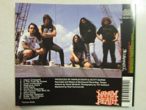 NAPALM DEATH HARMONY CORRUPTION AUTOGRAPHED 1990 CD+BONUS TRK MOSH METAL VG+ OOP - Picture 4 of 8