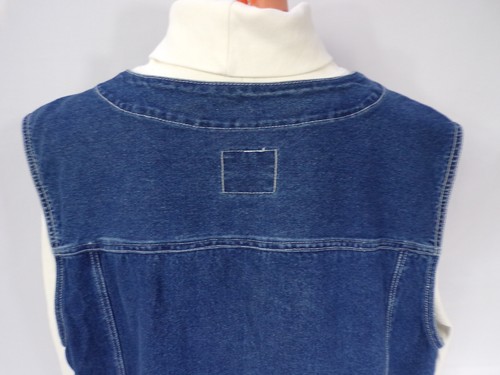 Vintage Ki-ko-mo Blue Jeans Denim Vest Womens 22W 100% Cotton Pockets  L24 - Picture 4 of 6