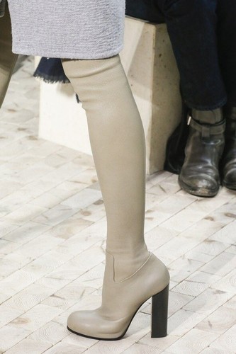 OldCelineArchive * CELINE * RUNWAY W 2013 THIGH HIGH BOOTS IN TAUPE LEATHER (36) - Picture 4 of 12