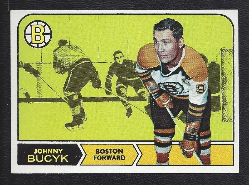 1968 Topps #5 Johnny Bucyk HOF Vintage Boston Bruins NHL Hockey 1968-69