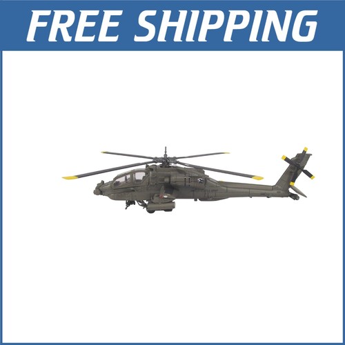 1:55 Scale Die-Cast AH-64 Apache Helicopter Model with Stand - Ready to Display
