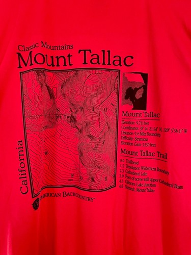 American Backcountry Men's T-Shirt L Red Moisture Wicking Tee Mountain Climber - Picture 4 of 11