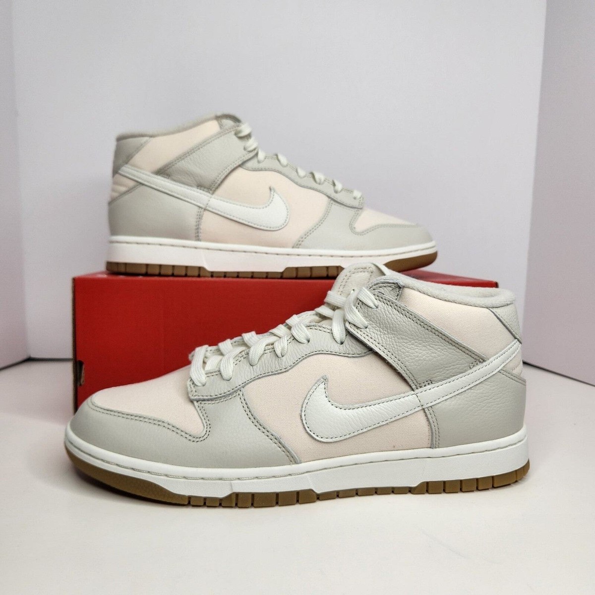 Nike Dunk Mid Canvas Light Orewood Brown Gum Men's - DZ2533