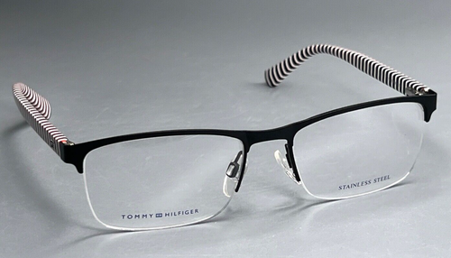 New Tommy Hilfiger Eyeglasses TH1528 807 Classic Square Half Rimm 53-145 - Picture 2 of 13
