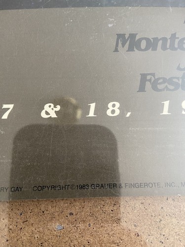 SELTEN/VINTAGE The Monterey Jazz Festival Poster September 1983 Pinsel Chrom 70er Jahre Rahmen - Bild 8 von 9