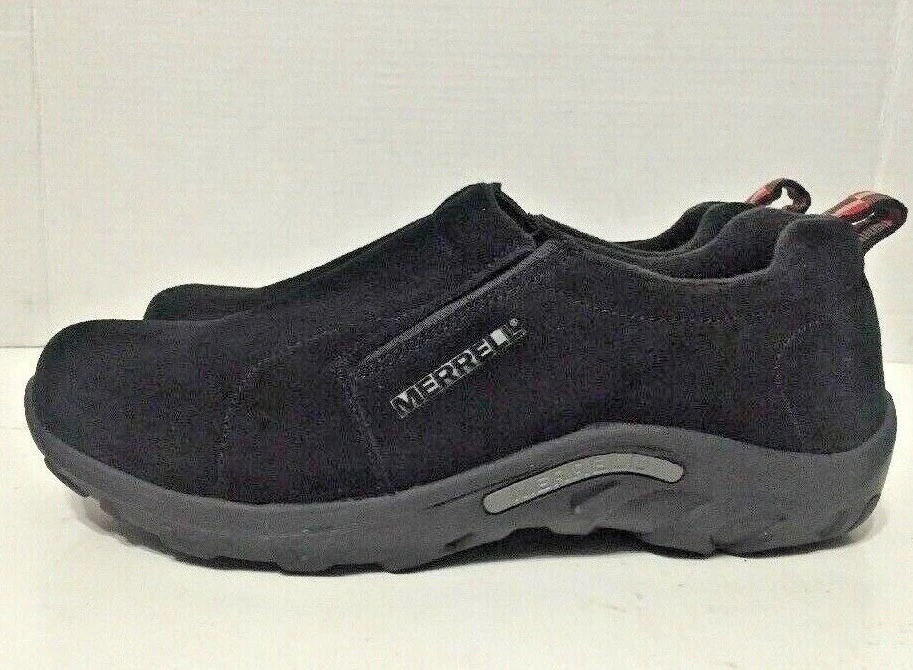 Merrell Jungle Zapatos Mocasines Cómodos Sin Cordones Negro Gamuza Talla W8.5/Y7 Foto 4 de 4