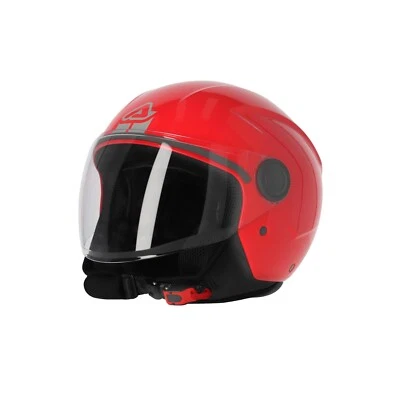 Casque Demijet Moto Acerbis Jet Brezza E2206 Rouge Mat Taille Divers XS S M L XL - Photo 1/4