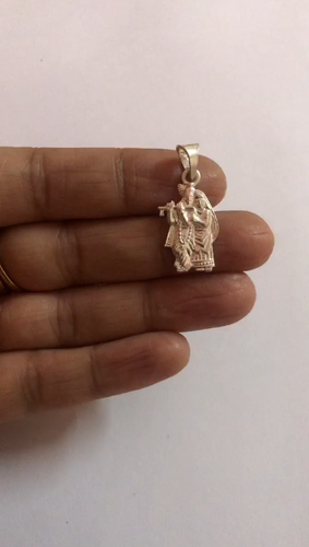 925 Sterling Silver Lord Radha Krishna Pendant, Wearing Temple, Puja 1.9 gm - Video 1 of 1