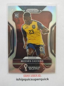 2022 Prizm FIFA World Cup Qatar Soccer Moises Caicedo Silver Prizm RC, #81