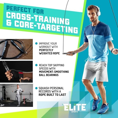 Cuerda de salto deportiva Elite Sportz - ENVÍO GRATUITO - Imagen 4 de 6