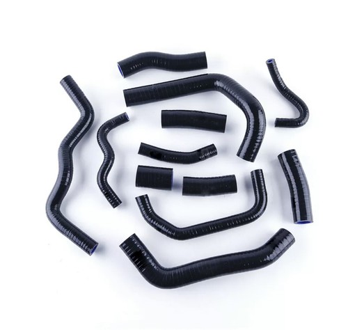 Honda CBR1000RR Fireblade 2004 05 06 07 Silicone Radiator Coolant Hose Kit Black - Picture 2 of 2