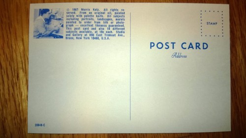 Postal Judía Judaica - "Dos Rabinos" MORRIS KATZ - Imagen 2 de 2