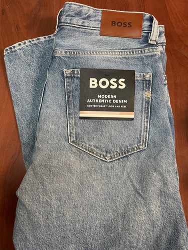 BOSS AKRON Relaxed Fit Jeans in Blue Stretch Denim - Size 32 x 32 - Picture 5 of 9