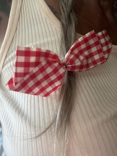 Vintage 40s Hair Gift Christmas Bows Red & White Gingham 1940s 30’s Western Lot - Picture 3 of 6